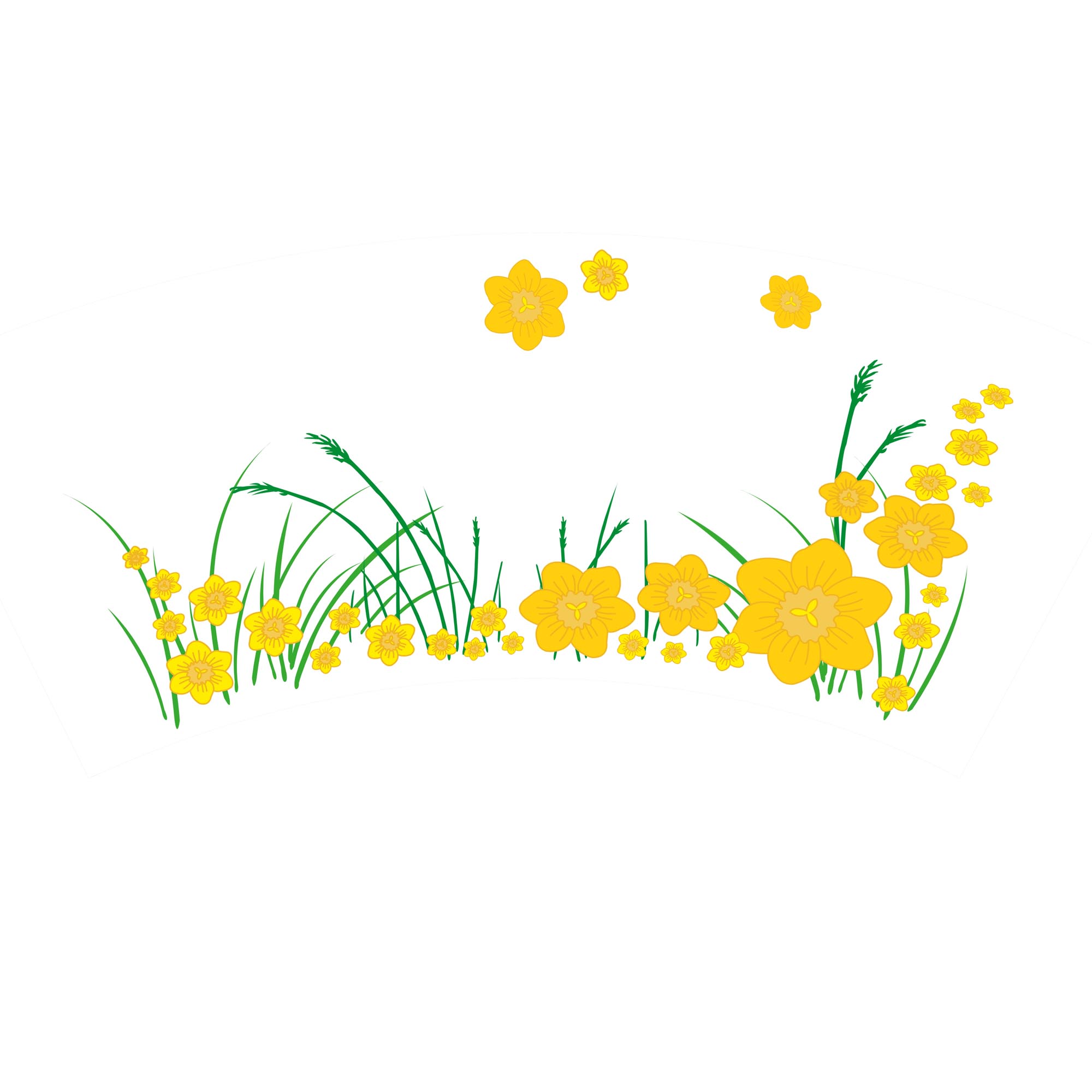 Blumentopf mit Foto im gelbe Blumen-Design
