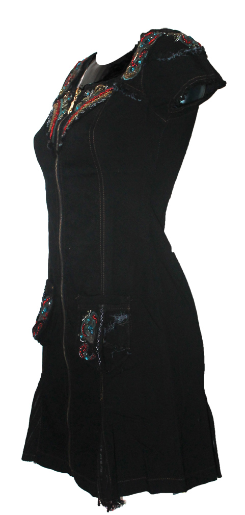 Damen Kleid Minikleid Signet 3189 schwarz 02