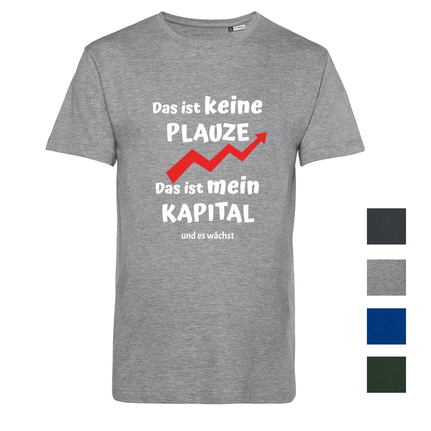 keine Plauze | Organic T-Shirt | XL Asphalt