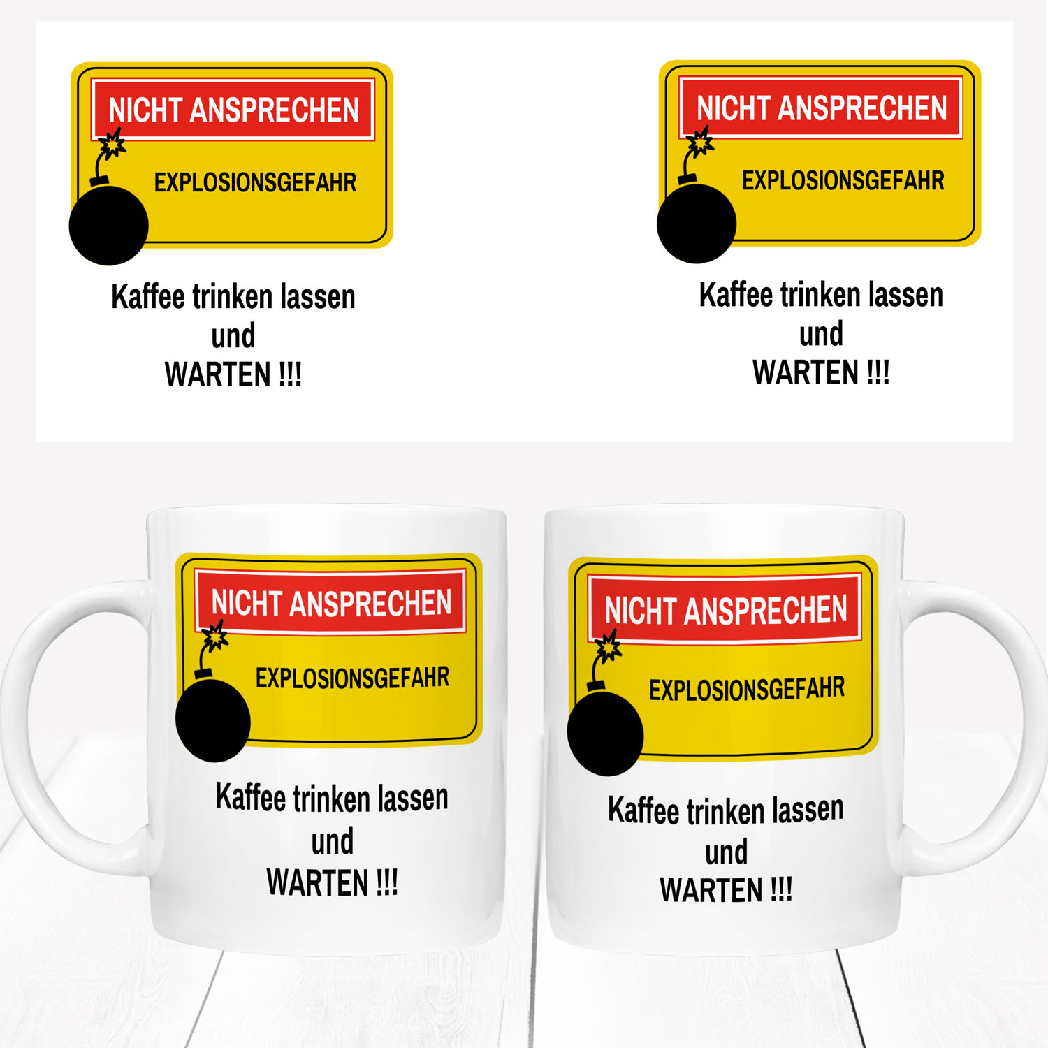 Tasse Nicht ansprechen für Morgenmuffel Kaffeebecher