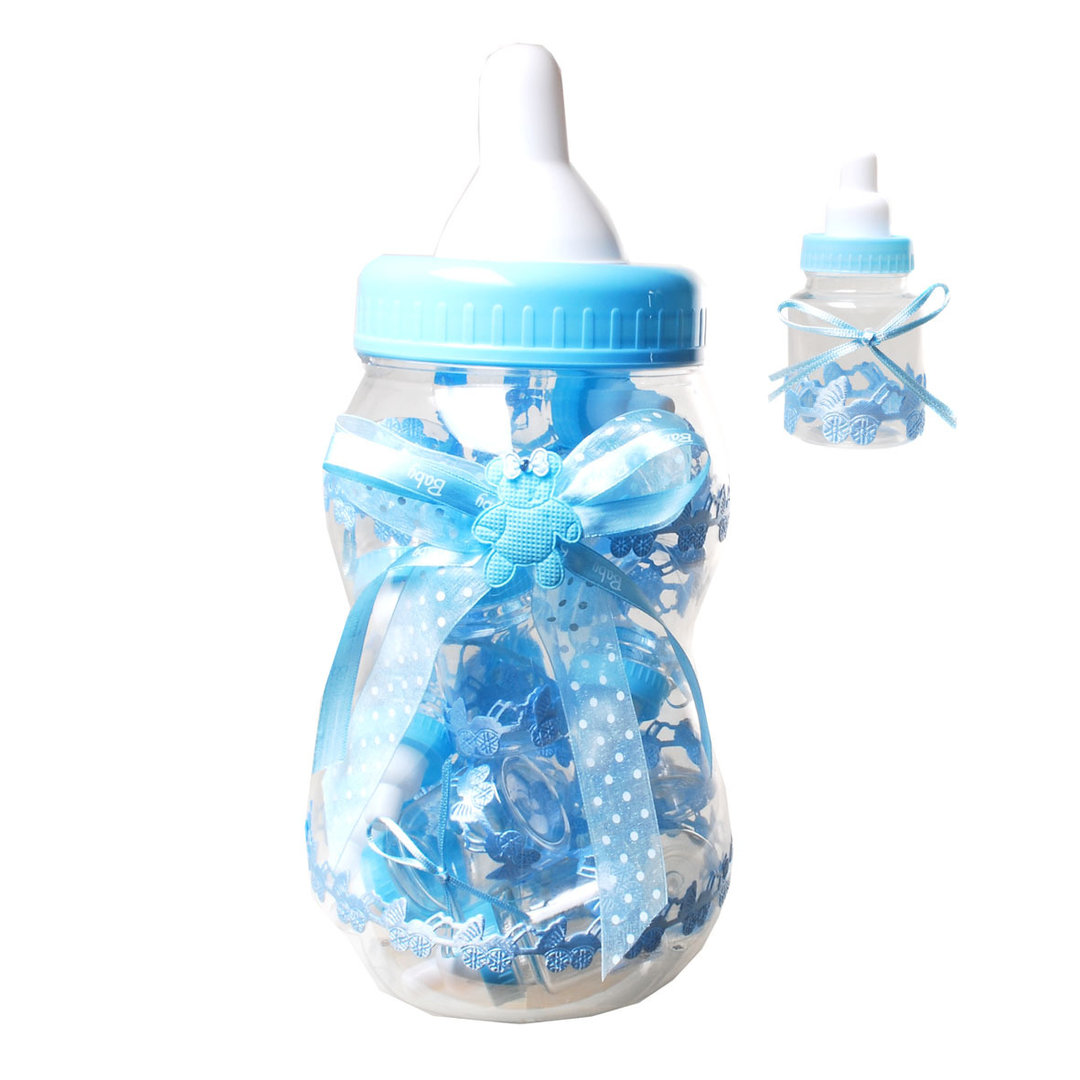 Riesen Spar Nuggelflasche blau Geschenk Geburt Taufe