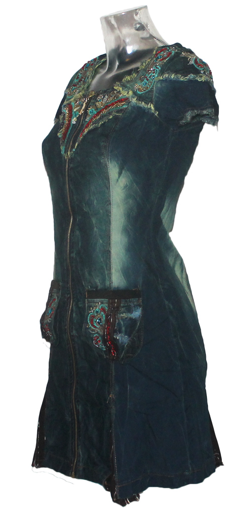 Damen Jeans Kleid Minikleid Signet 3188 dark denim 02