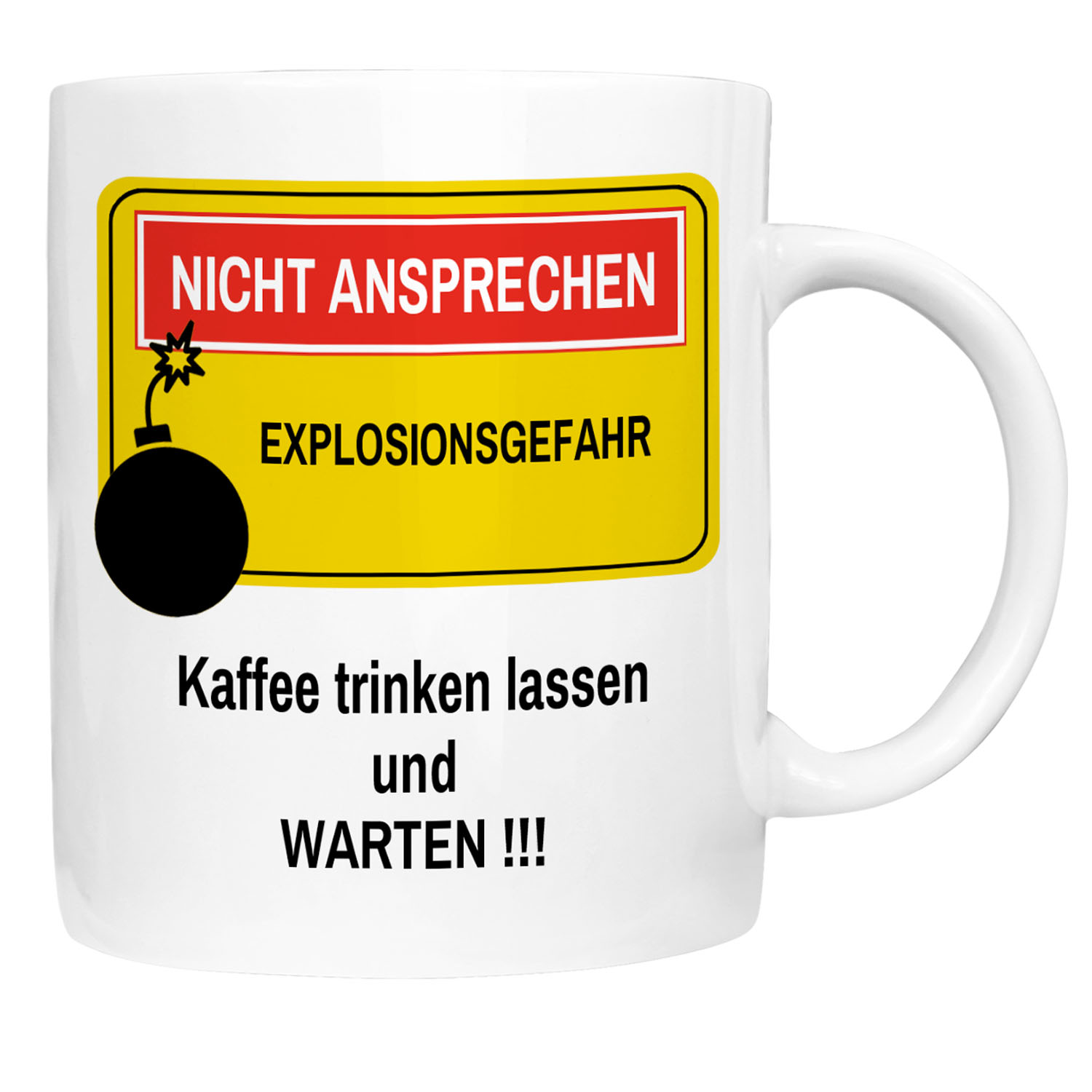 Tasse Nicht ansprechen für Morgenmuffel Kaffeebecher