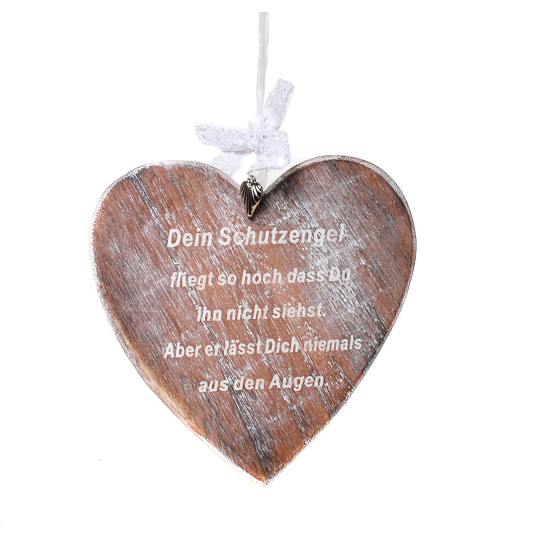 Schutzengel Geschenk Holz Herz