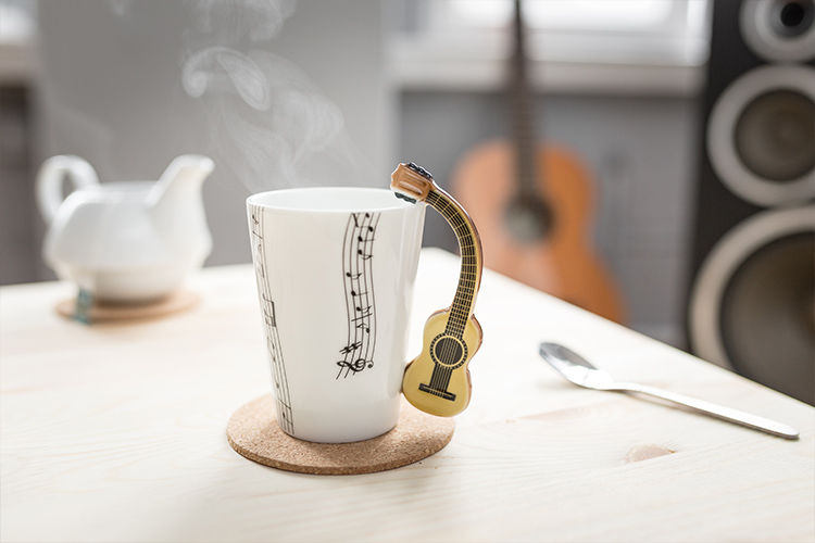Porzellan Musik Becher Kaffeebecher Musikinstrument 02