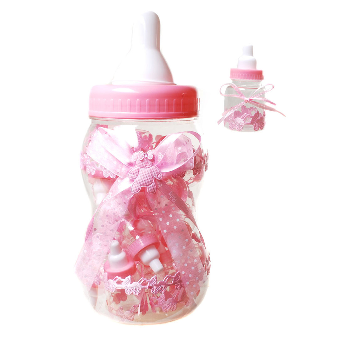 Riesen Spar Nuggelflasche rosa mit Minis als Geschenk