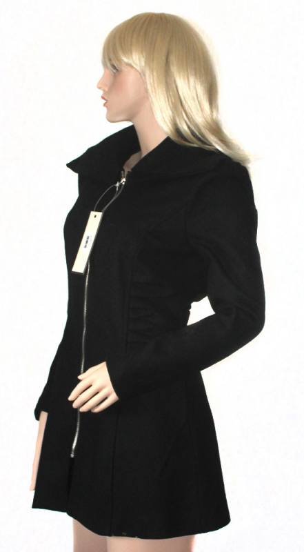 Cipo & Baxx Damen Jacke in schwarz Gr. M mit großem Kragen 02