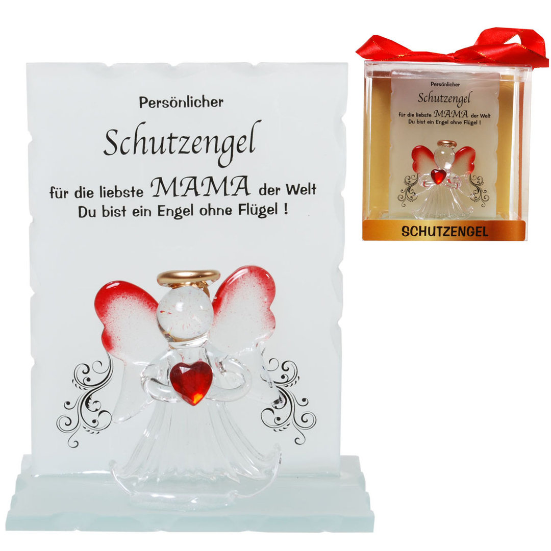 Kristall-Schutzengel Mama Geschenk Muttertag von Herzen