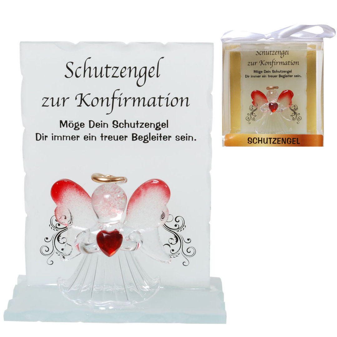 Kristall-Schutzengel Konfirmation mit Spruch