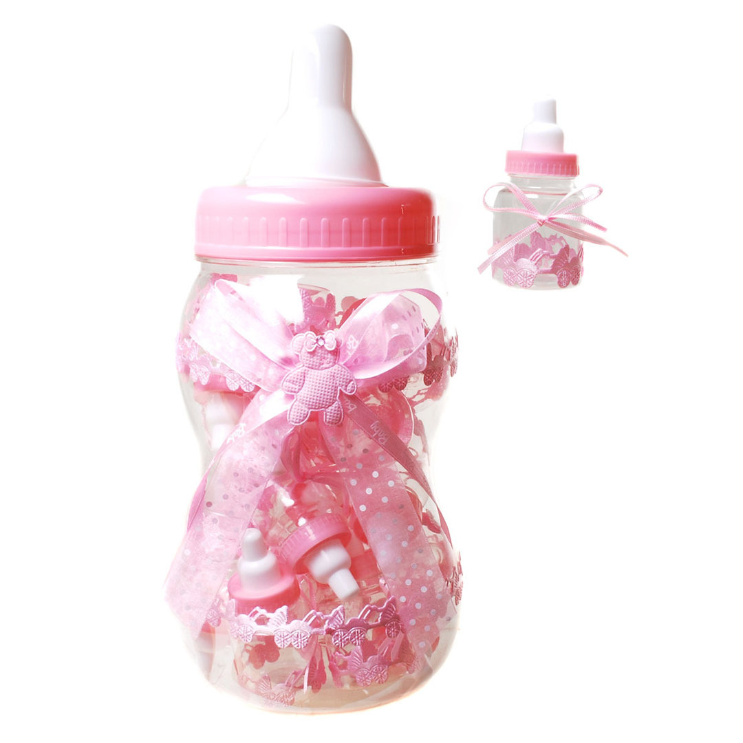 Riesen Spar Nuggelflasche rosa mit Minis zum befüllen