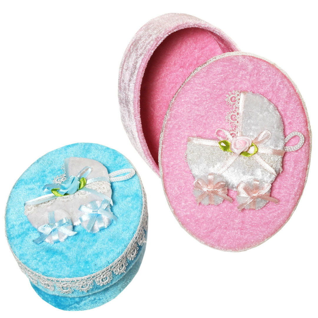 Geschenk-Schachtel Babywagen Junge Mädchen