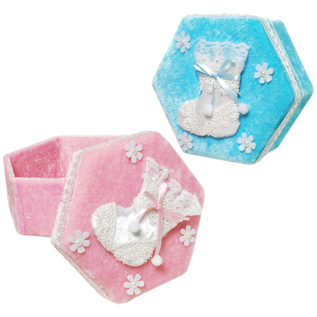 Geschenk-Schachtel Babyschuh Junge Mädchen