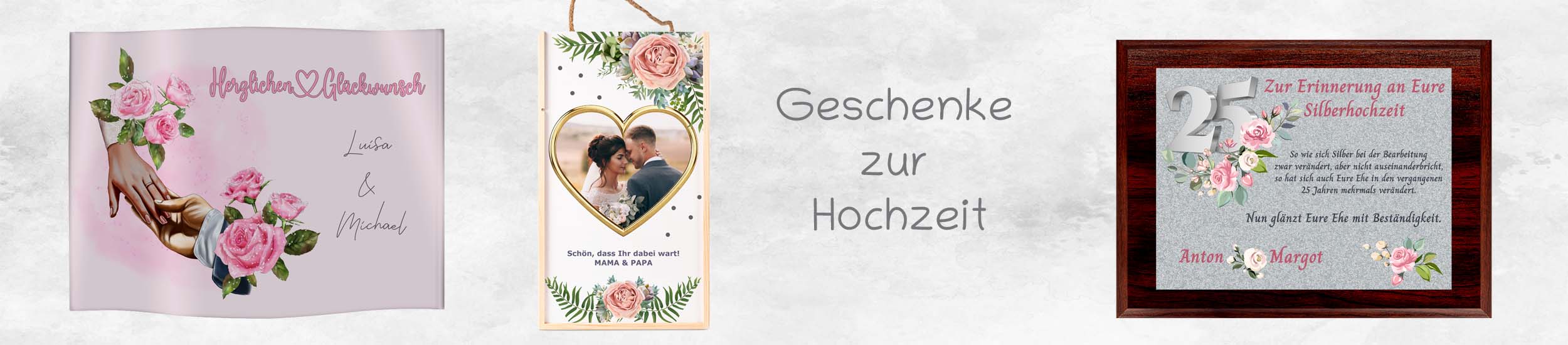Banner Startseite für Geschenkideen zur Hochzeit
