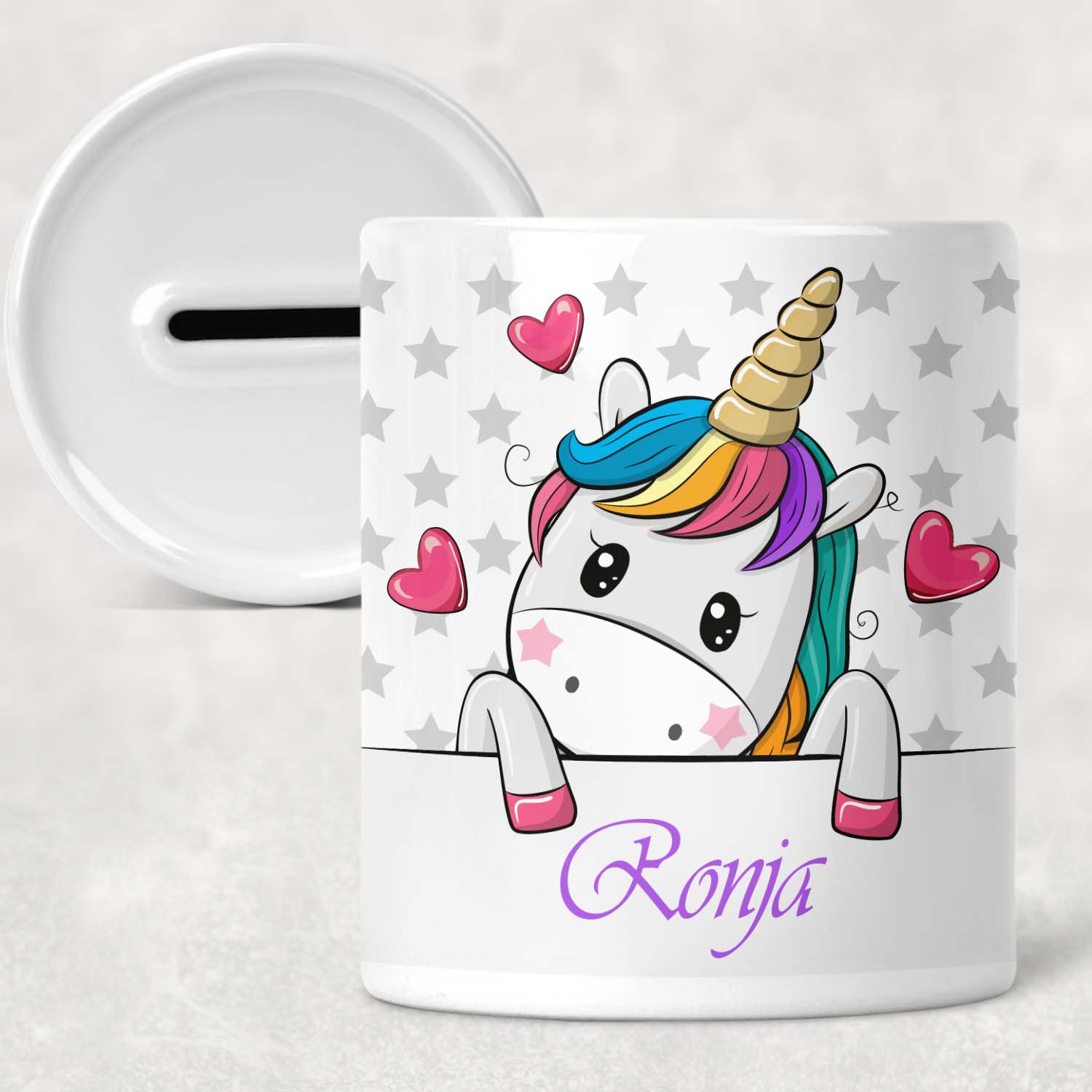 Spardose Einhorn niedlich | mit Name