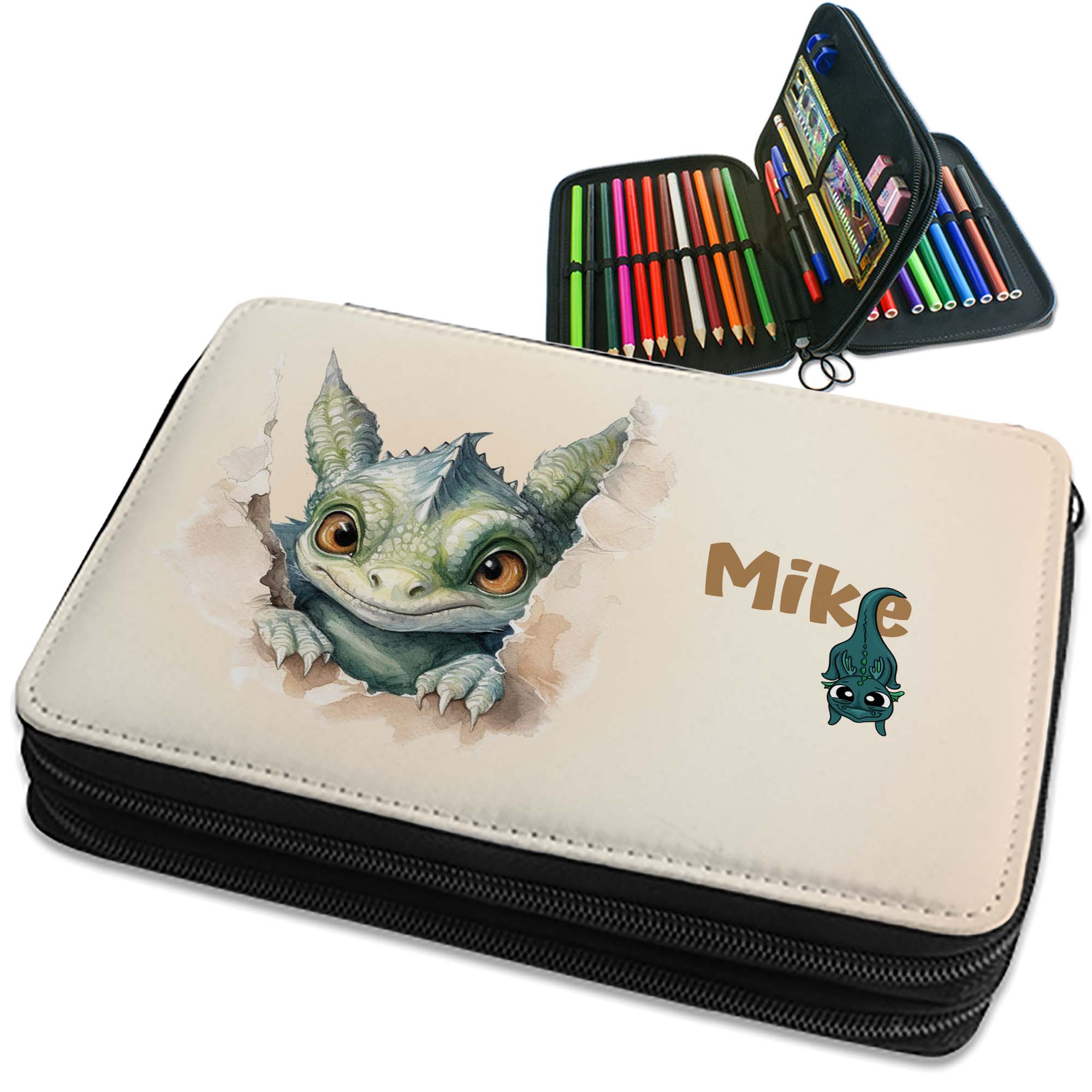 Federmappe mit Name | Design Drache