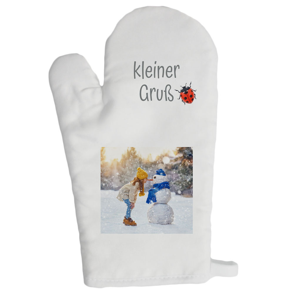 Grillhandschuh mit Foto gestalten