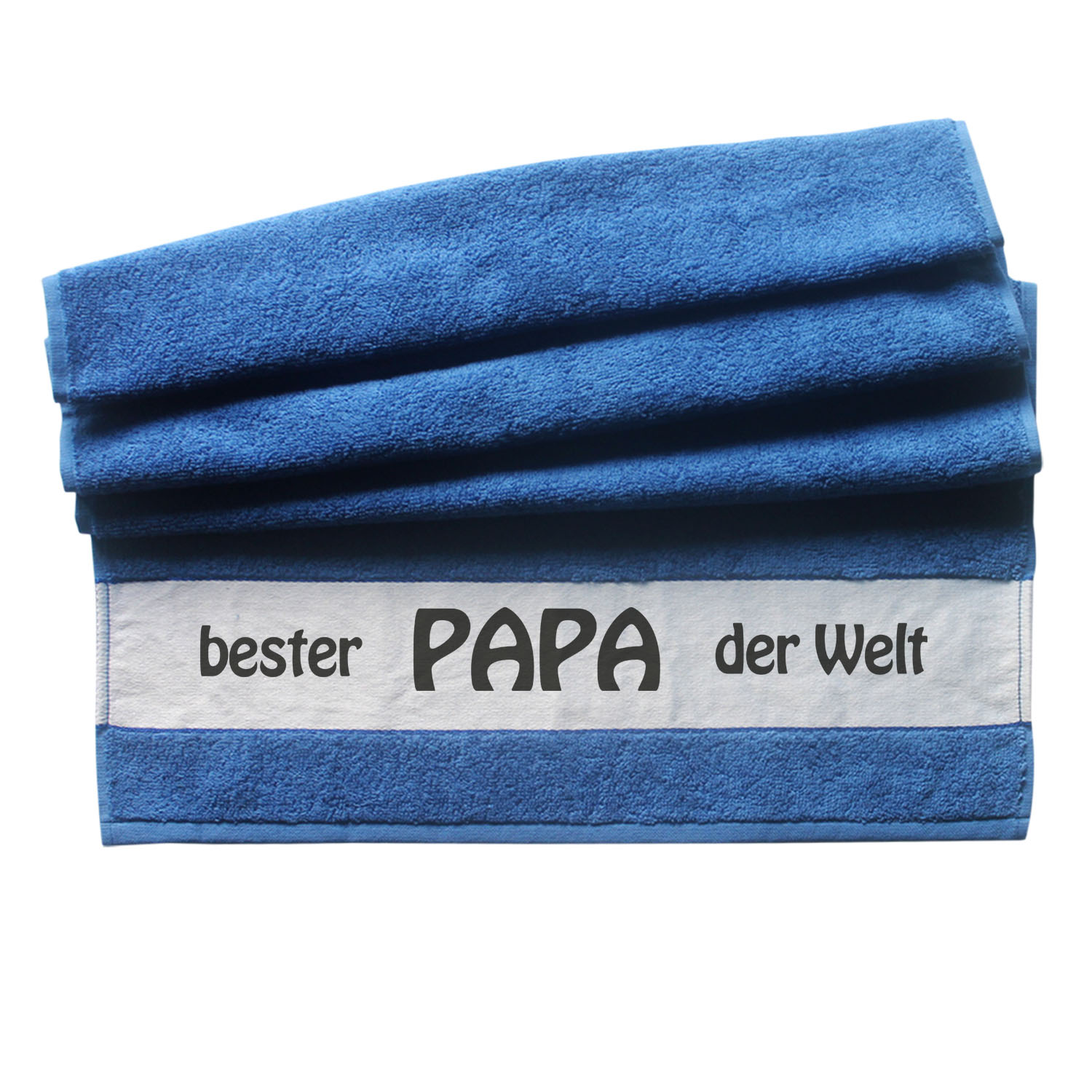 Handtuch bester Papa der Welt 50x100 blau