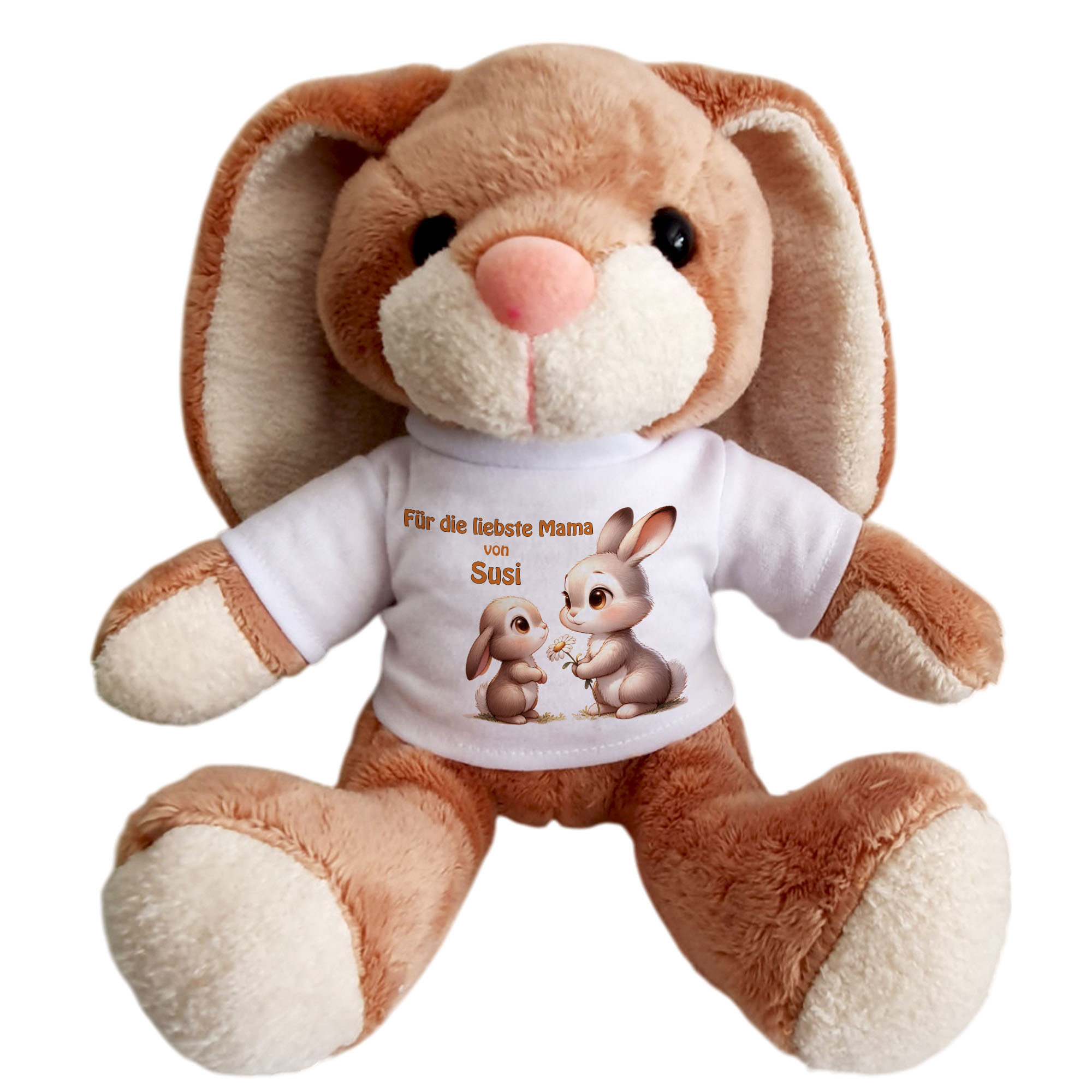 Hase liebste Mama mit Name | Stofftier zum Muttertag