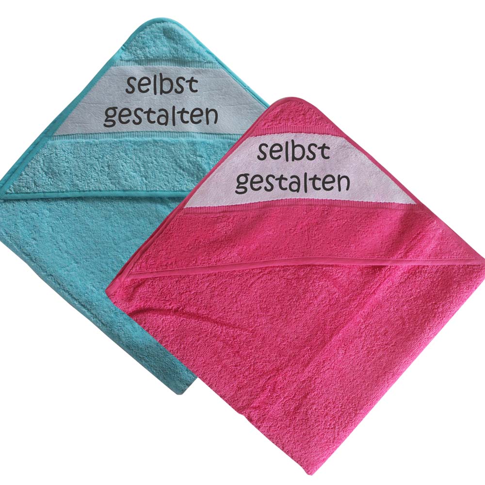 Kinder Kapuzen-Handtuch mit Name oder Foto selbst gestalten