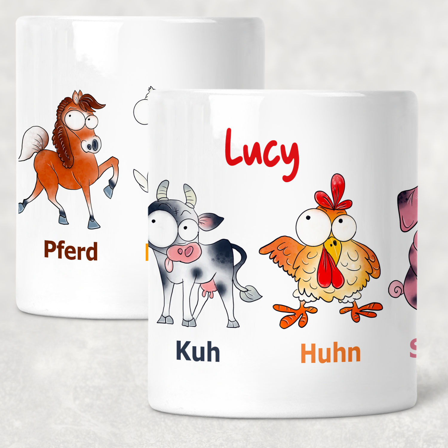 Kinder Spardose mit Name | Bauernhof Tiere