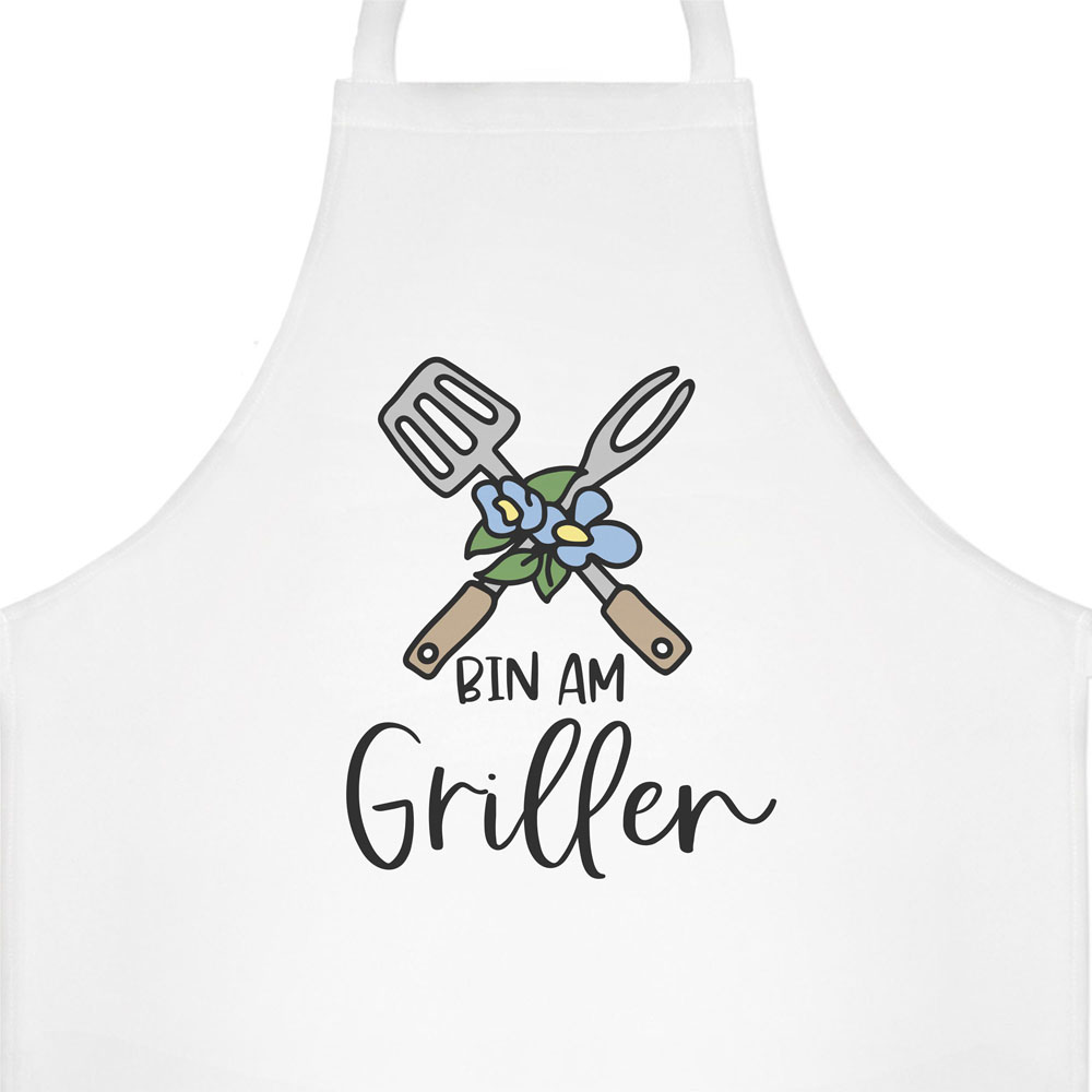 Küchenschürze Bin am Grillen
