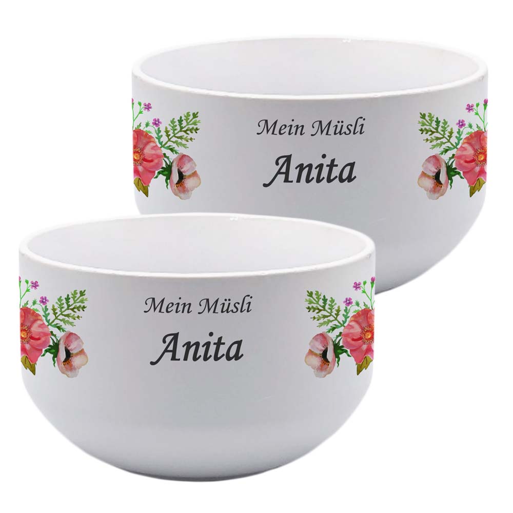 Schüssel "Mein Müsli" mit Name