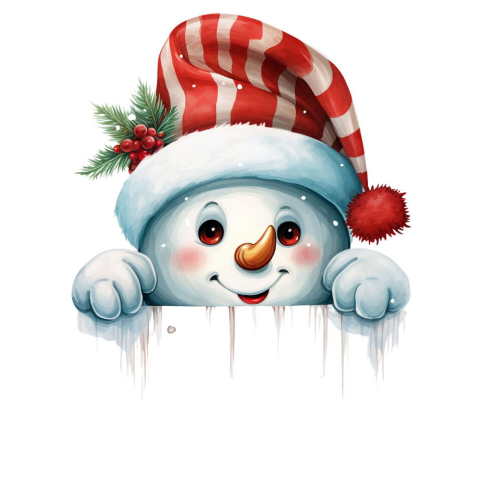 Schneemann Geschenkbeutel mit eigenem Text zu Weihnachten – Bild 3