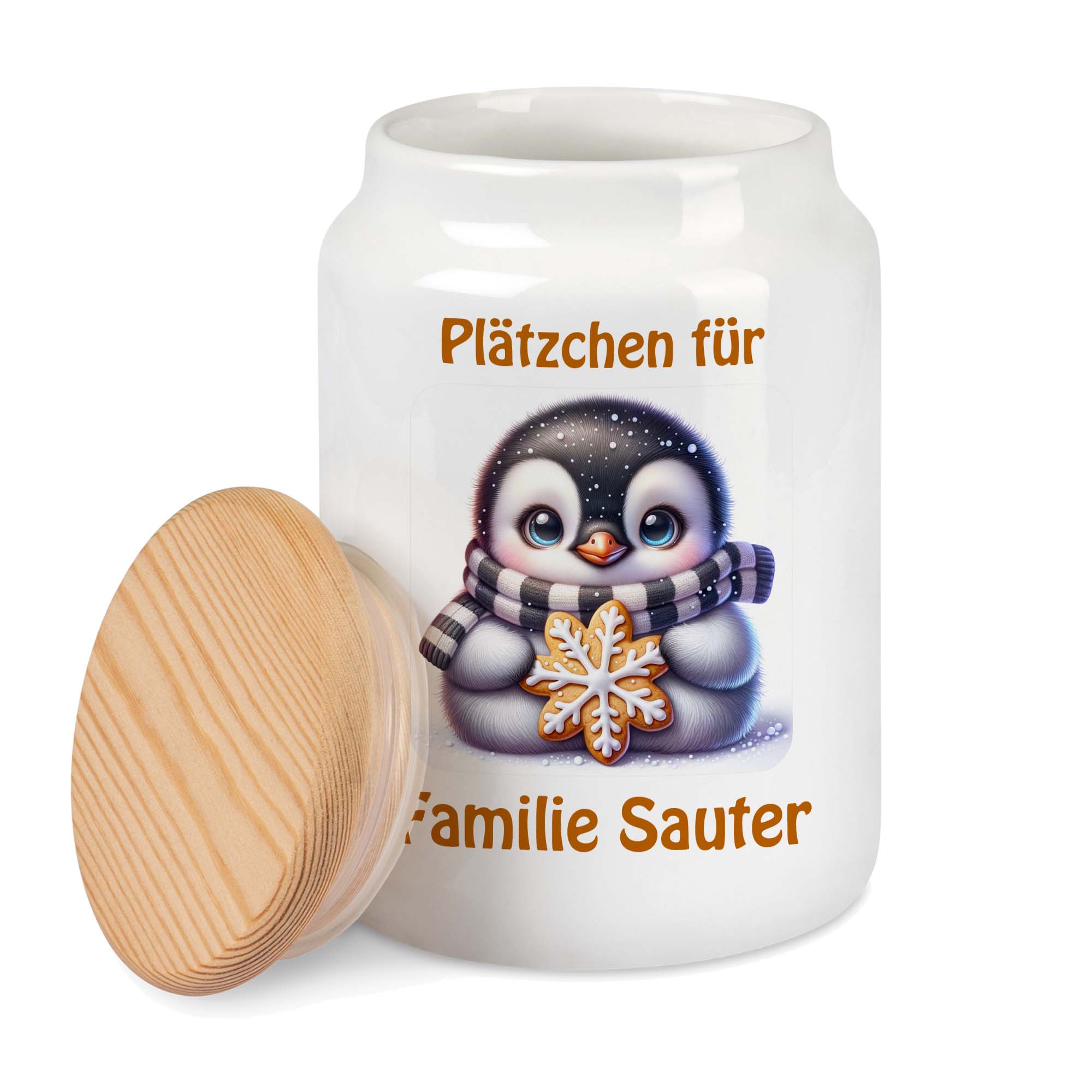Keramik Dose mit Name | Plätzchen für Weihnachten