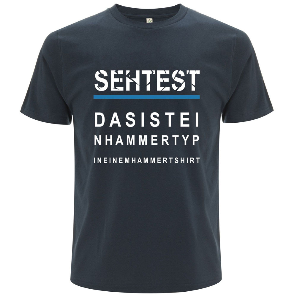 Sehtest Hammer Typ | Denim Organic T-Shirt