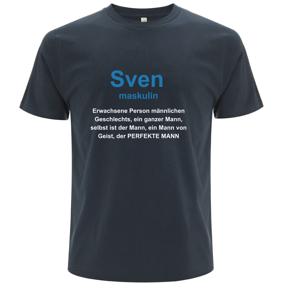 Duden mit Name maskulin | Denim Organic T-Shirt