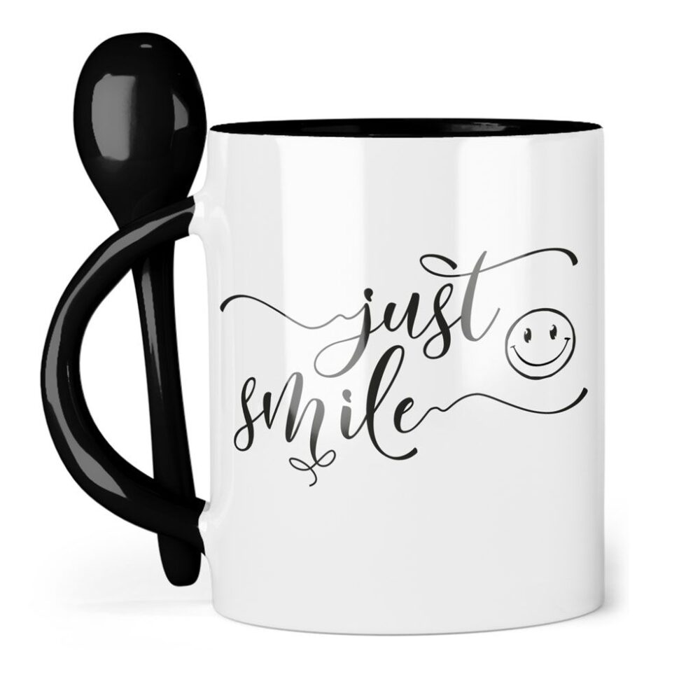 Tasse mit Löffel für den besten Papa schwarz – Bild 2