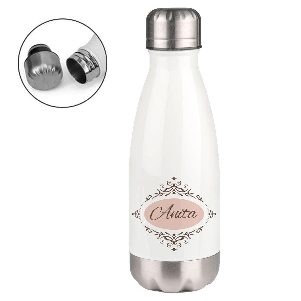 Edelstahl Thermosflasche mit Name Vintage | 350 ml