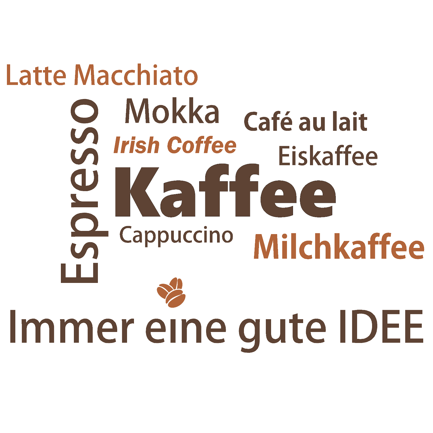 Wandtattoo Kaffee Immer eine gute Idee