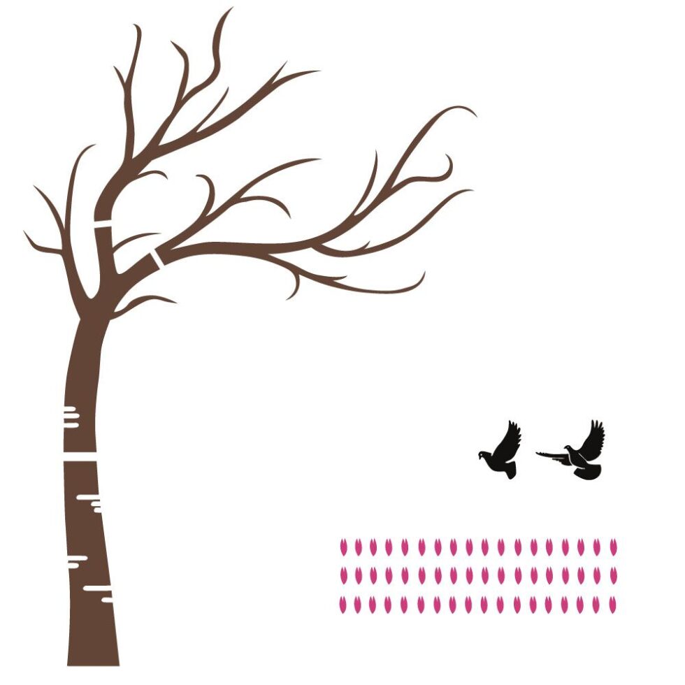 Wandtattoo Baum im Wind wehend – Bild 2
