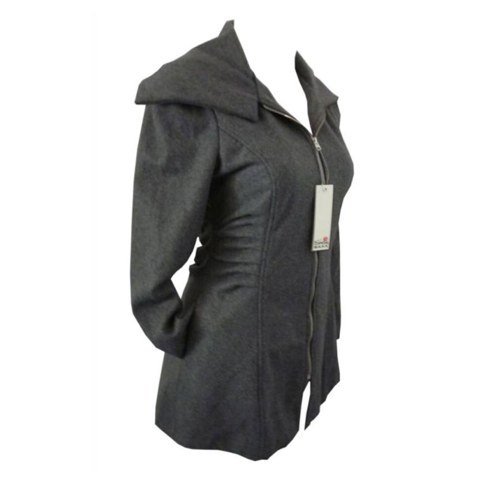Cipo & Baxx Damen Jacke in grau Gr. S mit großem Kragen – Bild 2