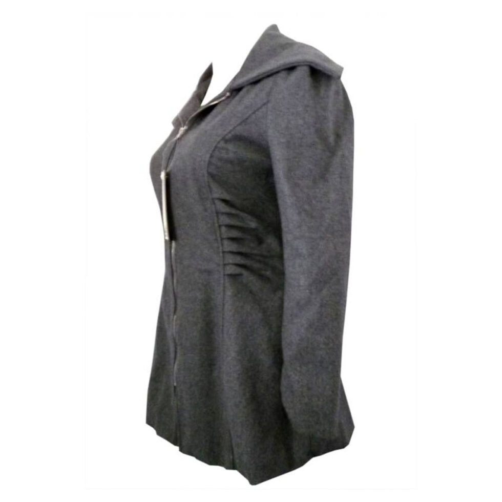 Cipo & Baxx Damen Jacke in grau Gr. S mit großem Kragen – Bild 4