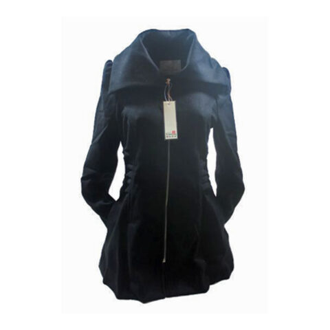 Cipo & Baxx Damen Jacke in schwarz Gr. M mit großem Kragen