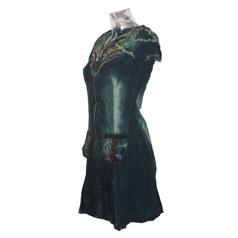 Damen Jeans Kleid Minikleid Signet 3188 dark denim – Bild 2