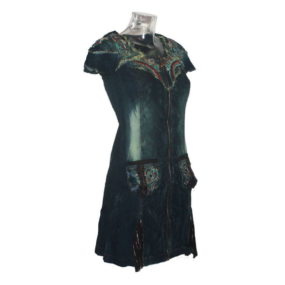 Damen Jeans Kleid Minikleid Signet 3188 dark denim – Bild 4