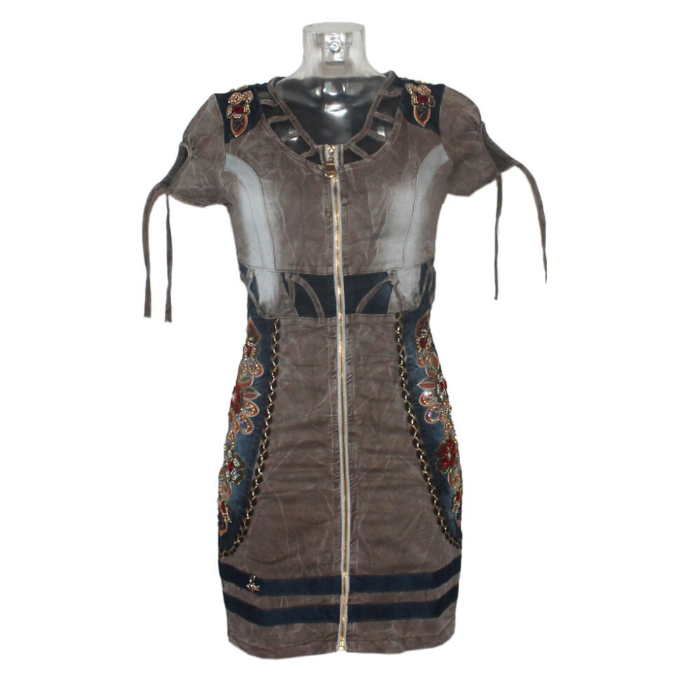 Damen Kleid Minikleid Signet 3232 braun – Bild 4