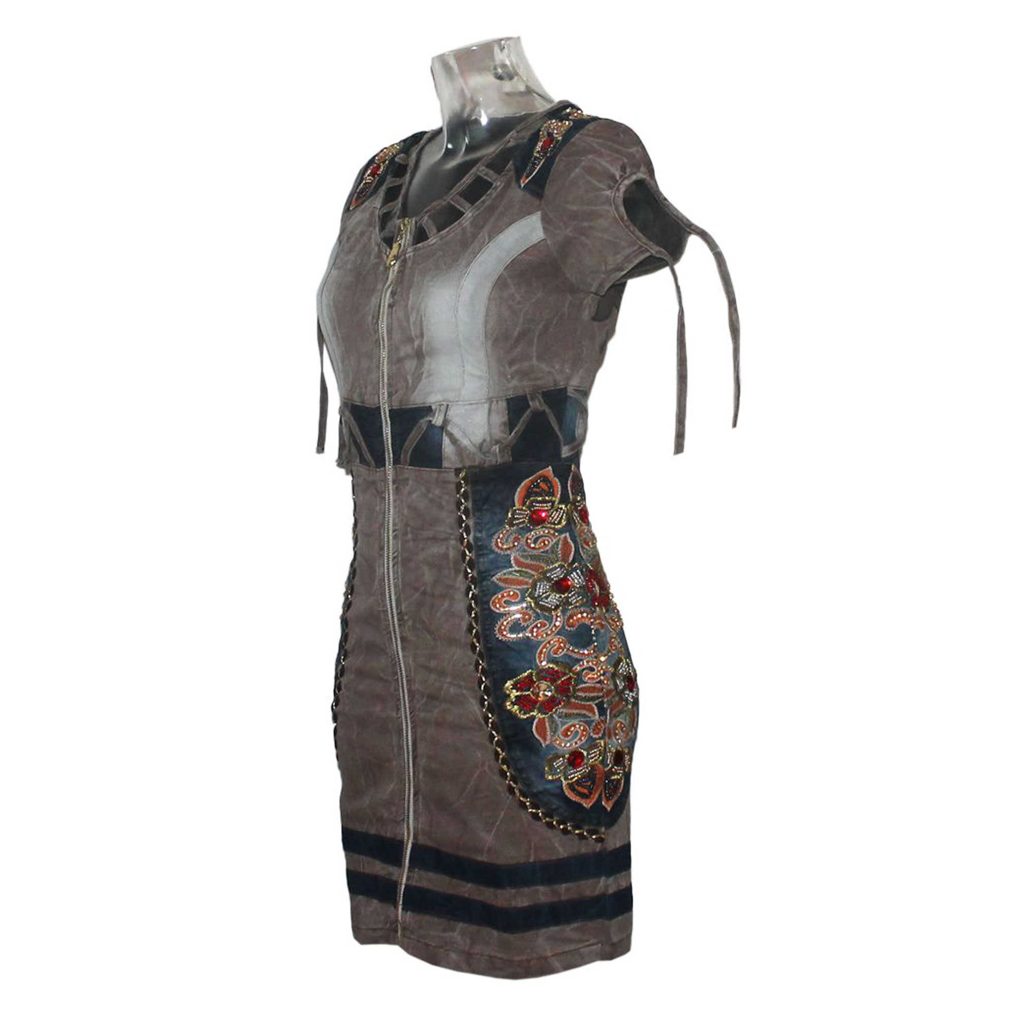 Damen Kleid Minikleid Signet 3232 braun