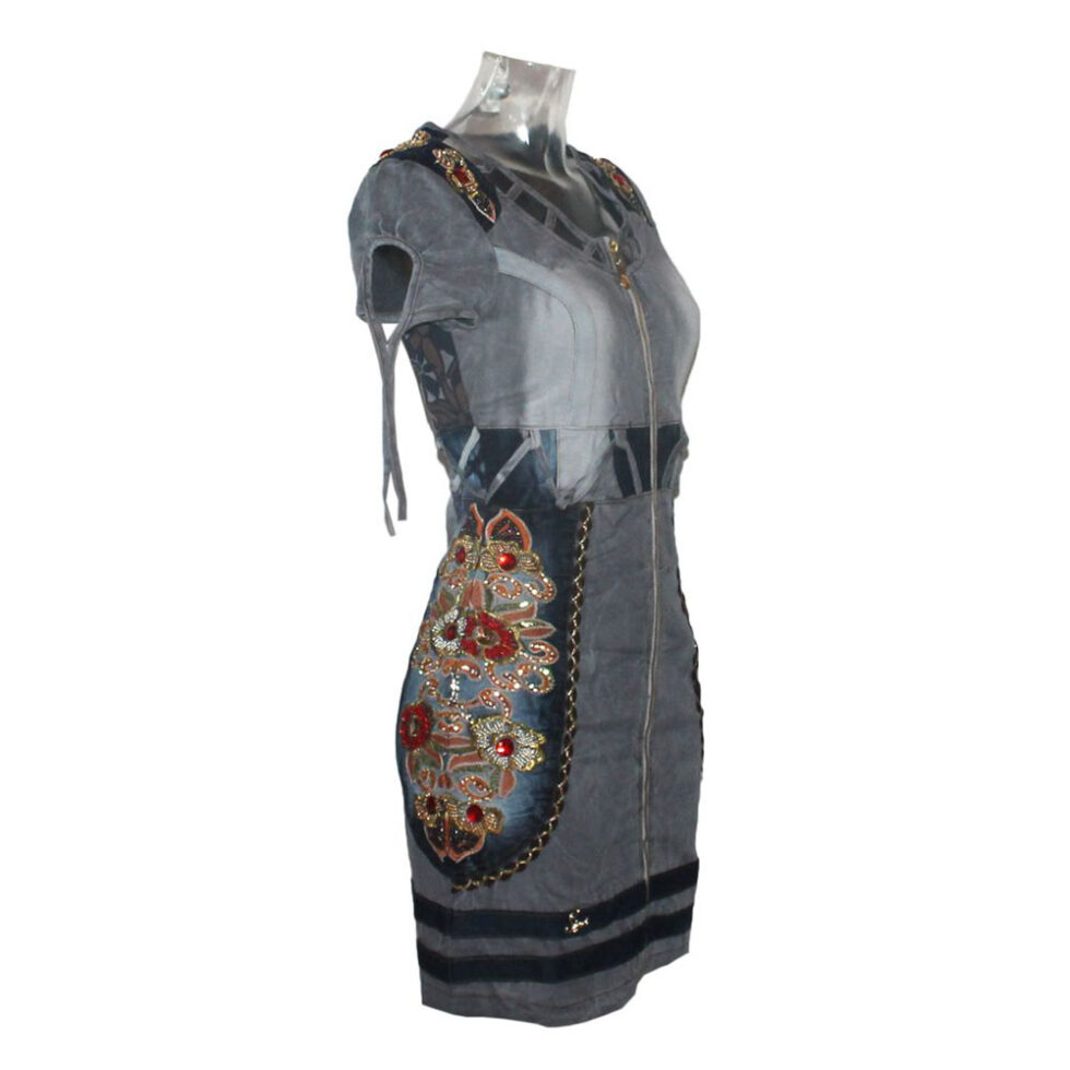 Damen Kleid Minikleid Signet 3232 grau – Bild 2