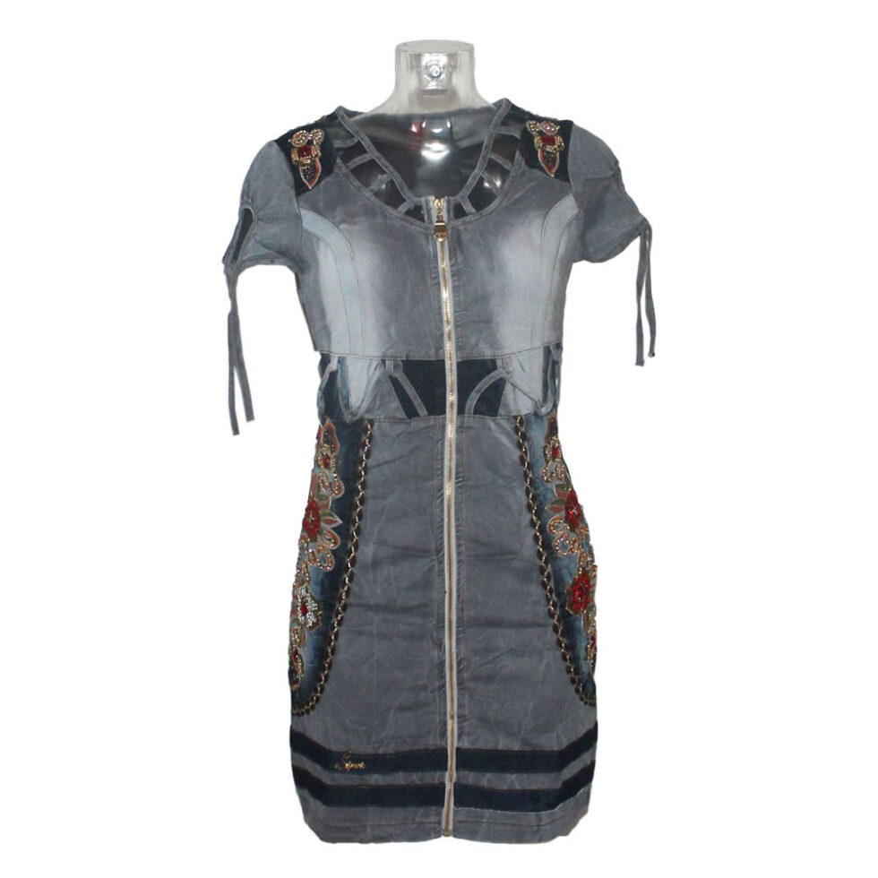 Damen Kleid Minikleid Signet 3232 grau – Bild 4