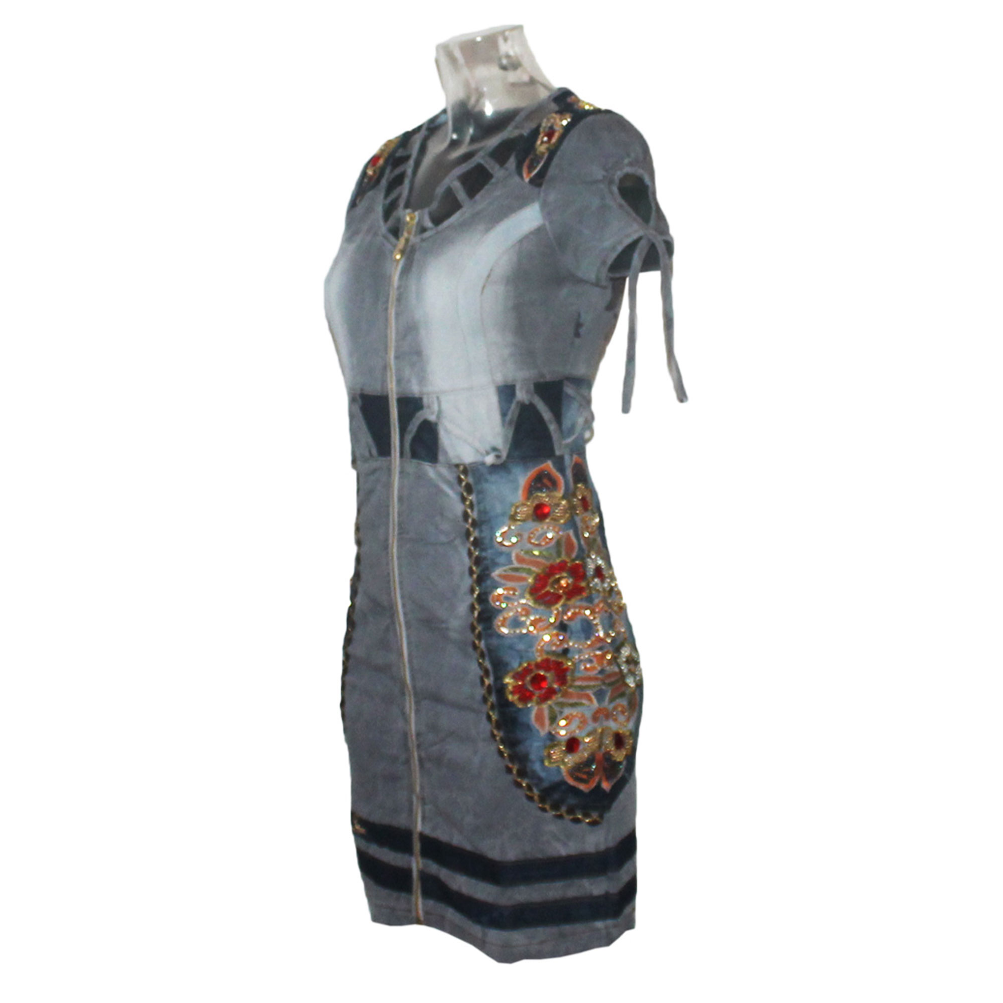 Damen Kleid Minikleid Signet 3232 grau