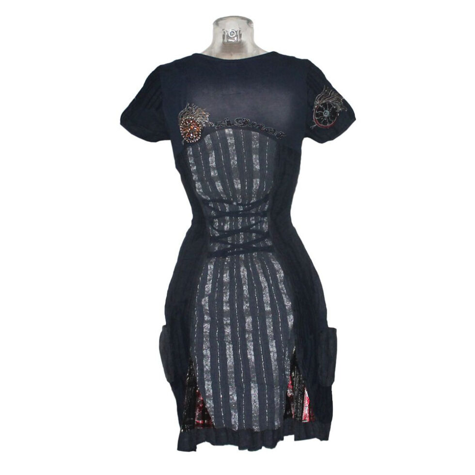 Damen Sommerkleid Gr. S Dirndl Look Kleid Signet 3175 indigo – Bild 3
