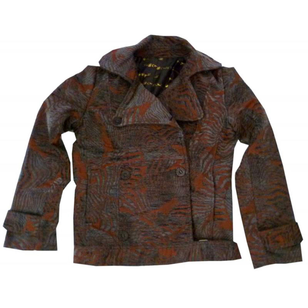 Desigual Damen Jacke Gr. 38 in braun mit Kragen