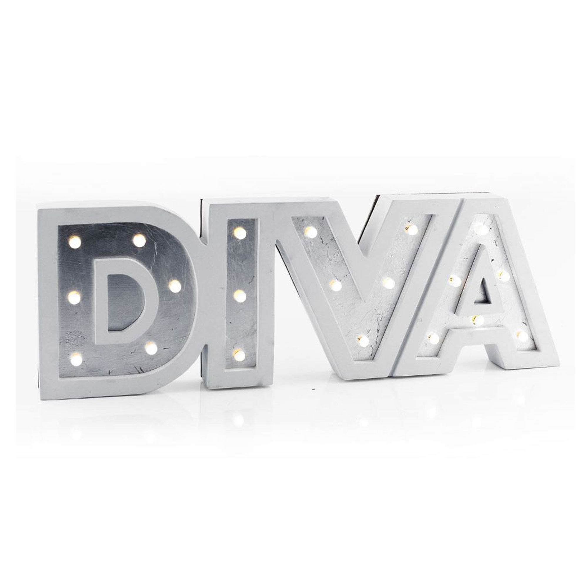 DIVA Led Display Wanddekoartion Diva mit Beleuchtung