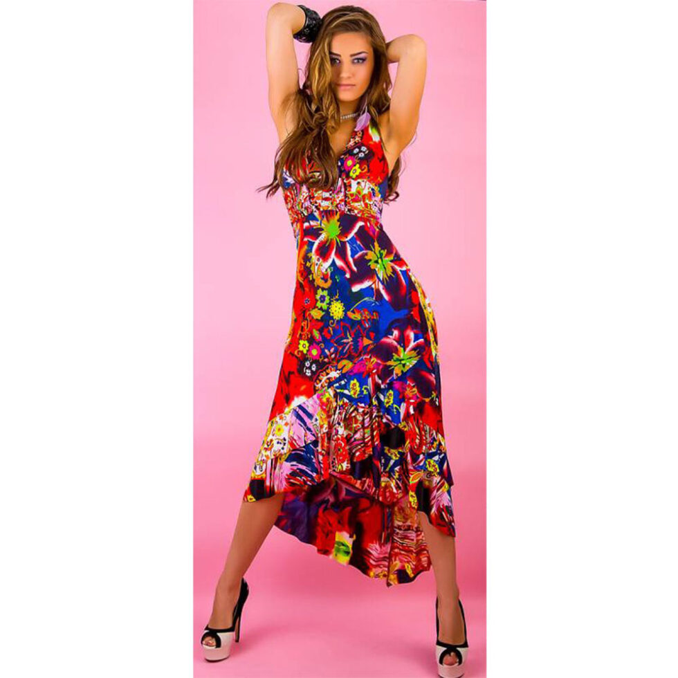 Exclusiv Maxidress S/M rot Damen Kleid lang