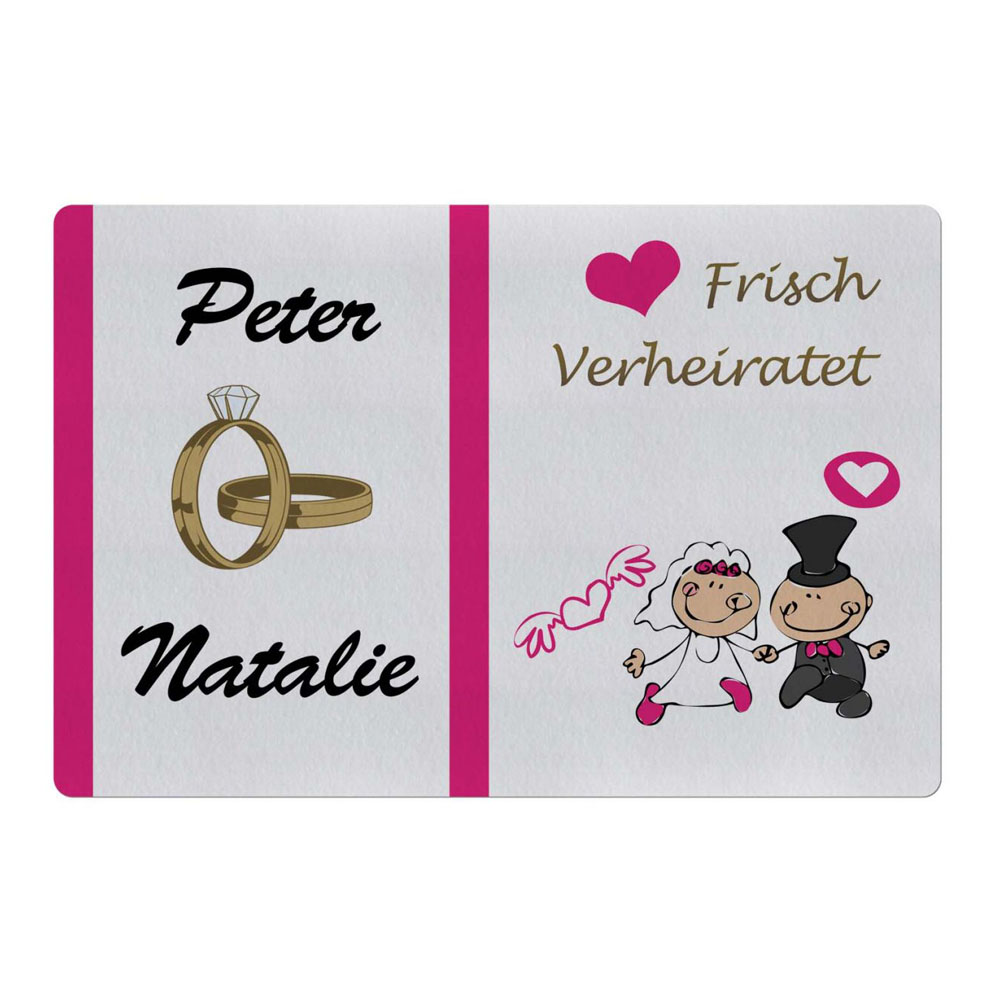 Fußmatte Frisch Verheiratet mit Namen
