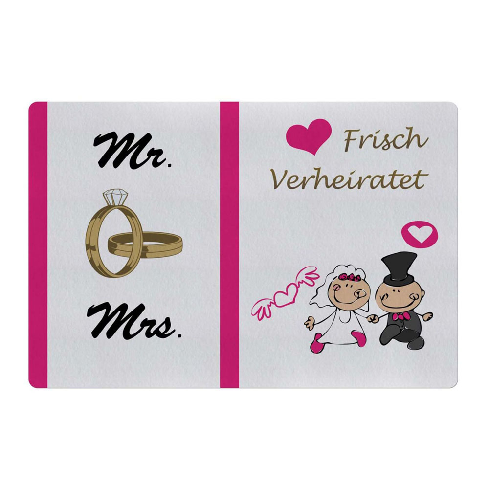 Fußmatte Frisch Verheiratet für Mr. & Mrs.